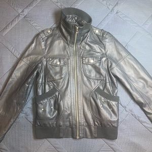 Bernardo Men/Women Black Leather Jacket Medium